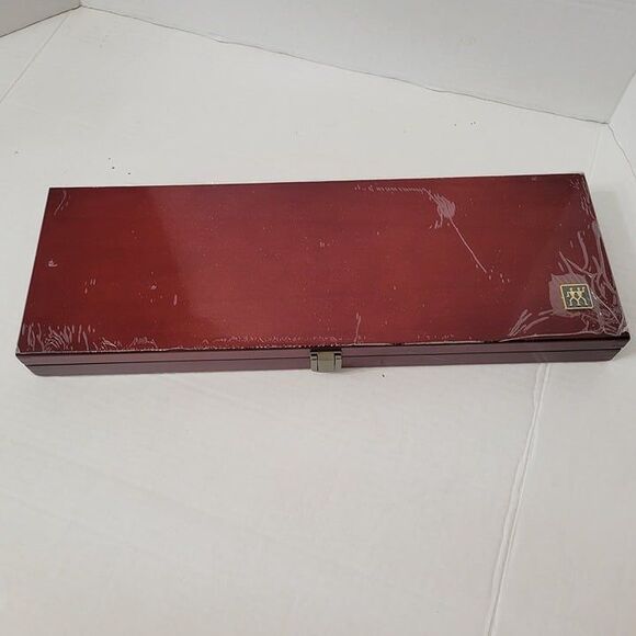 New ZWILLING J.A. HENCKELS CASE/BOX ONLY for Set of 8 Knives Cherry Wood - Picture 1 of 8